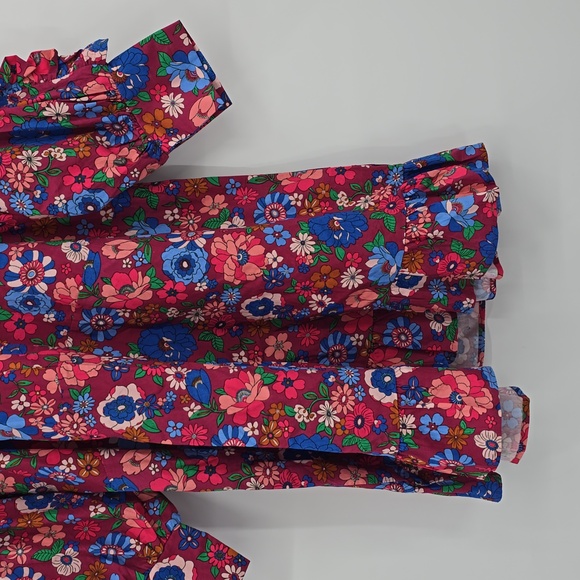 Karlie London Floral Ruffle Poplin Mini Dress Size L - Picture 3 of 8